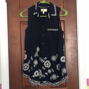 Anthropologie Moulinette soeurs embroidered tank
